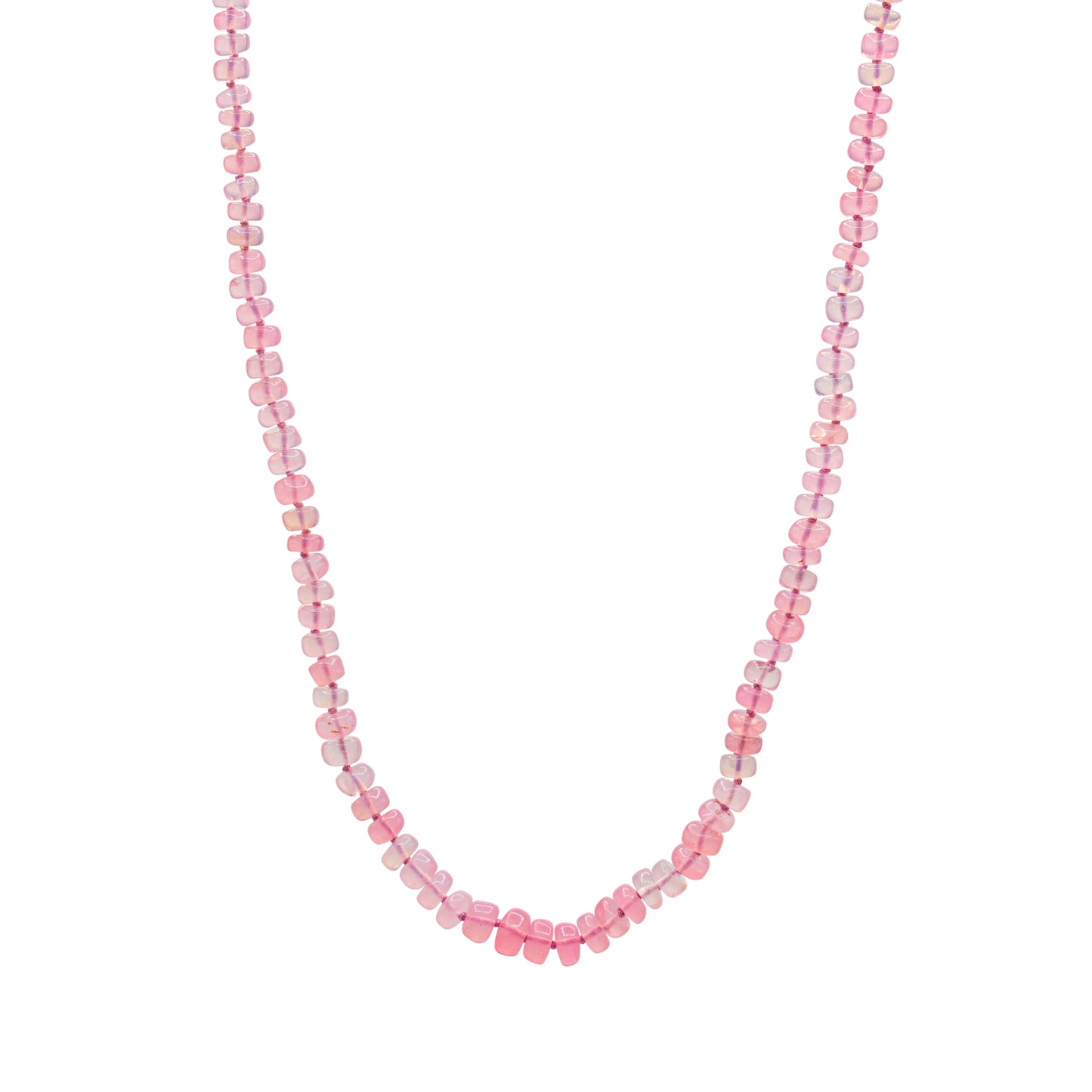 Neon Pink Opal Necklace