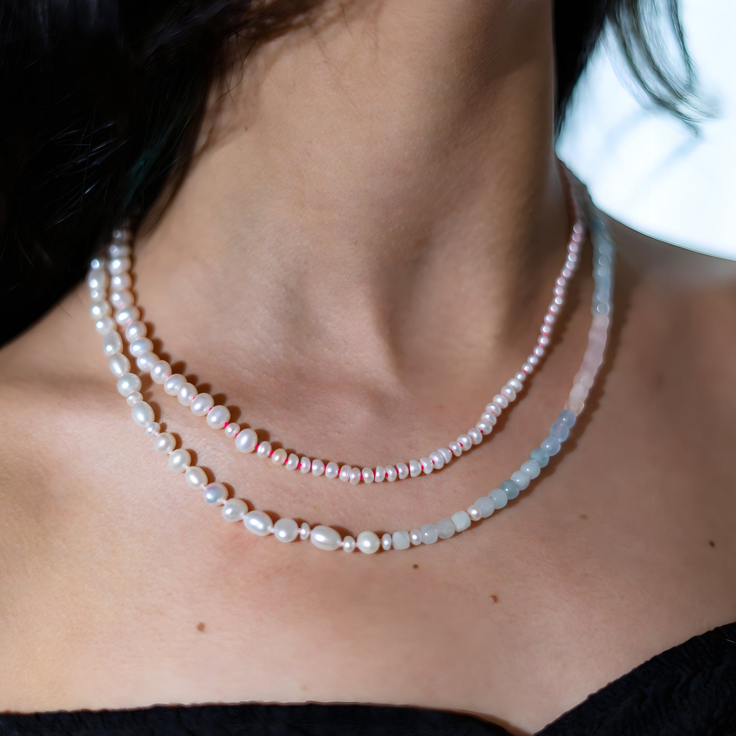 Morganite Cloud Necklace