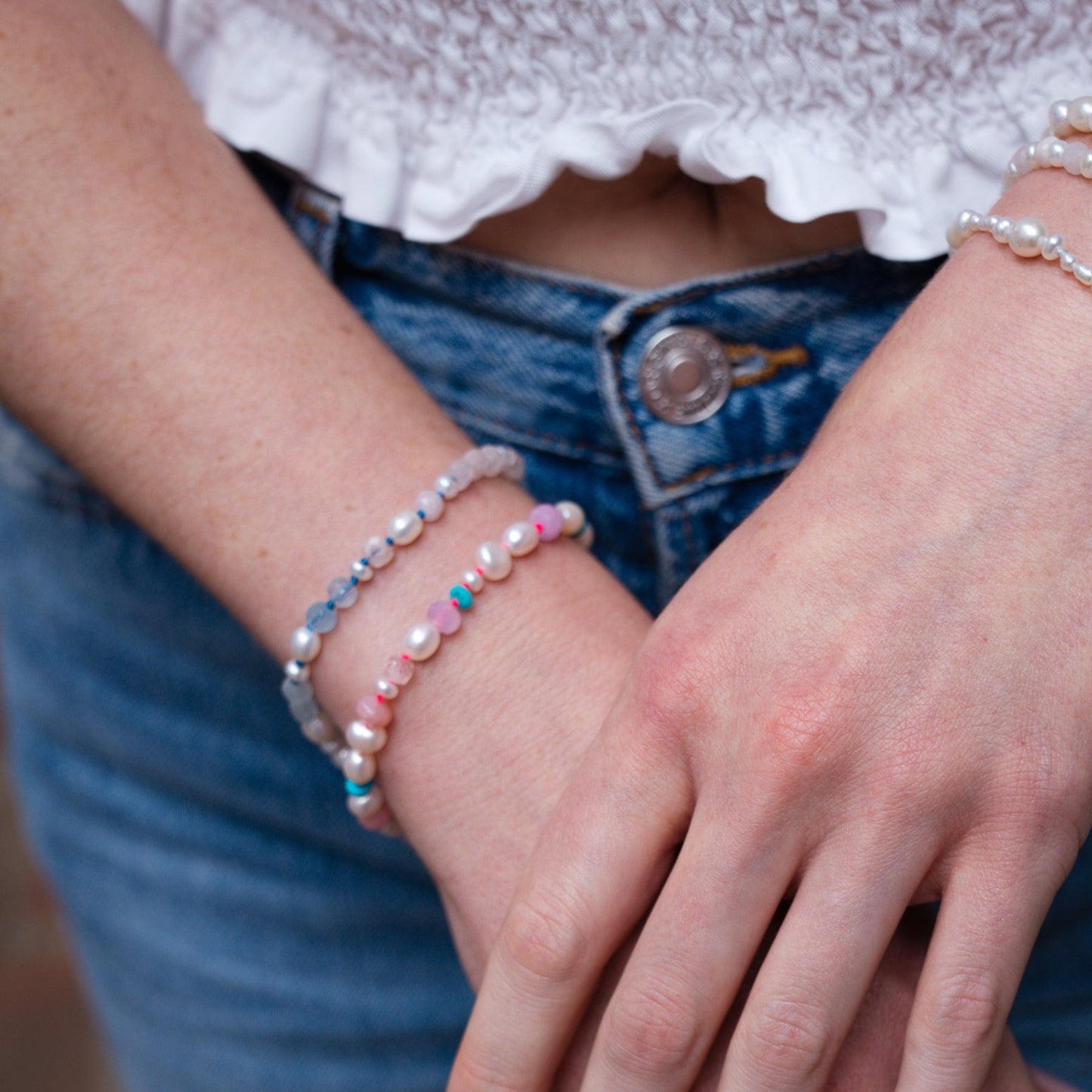 Morganite Cloud Bracelet