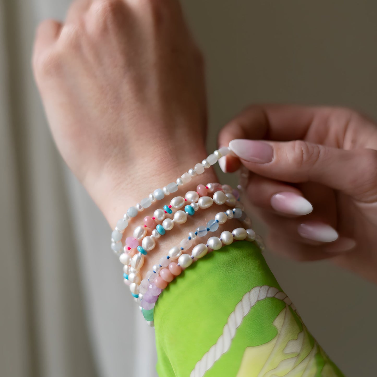 Morganite Cloud Bracelet