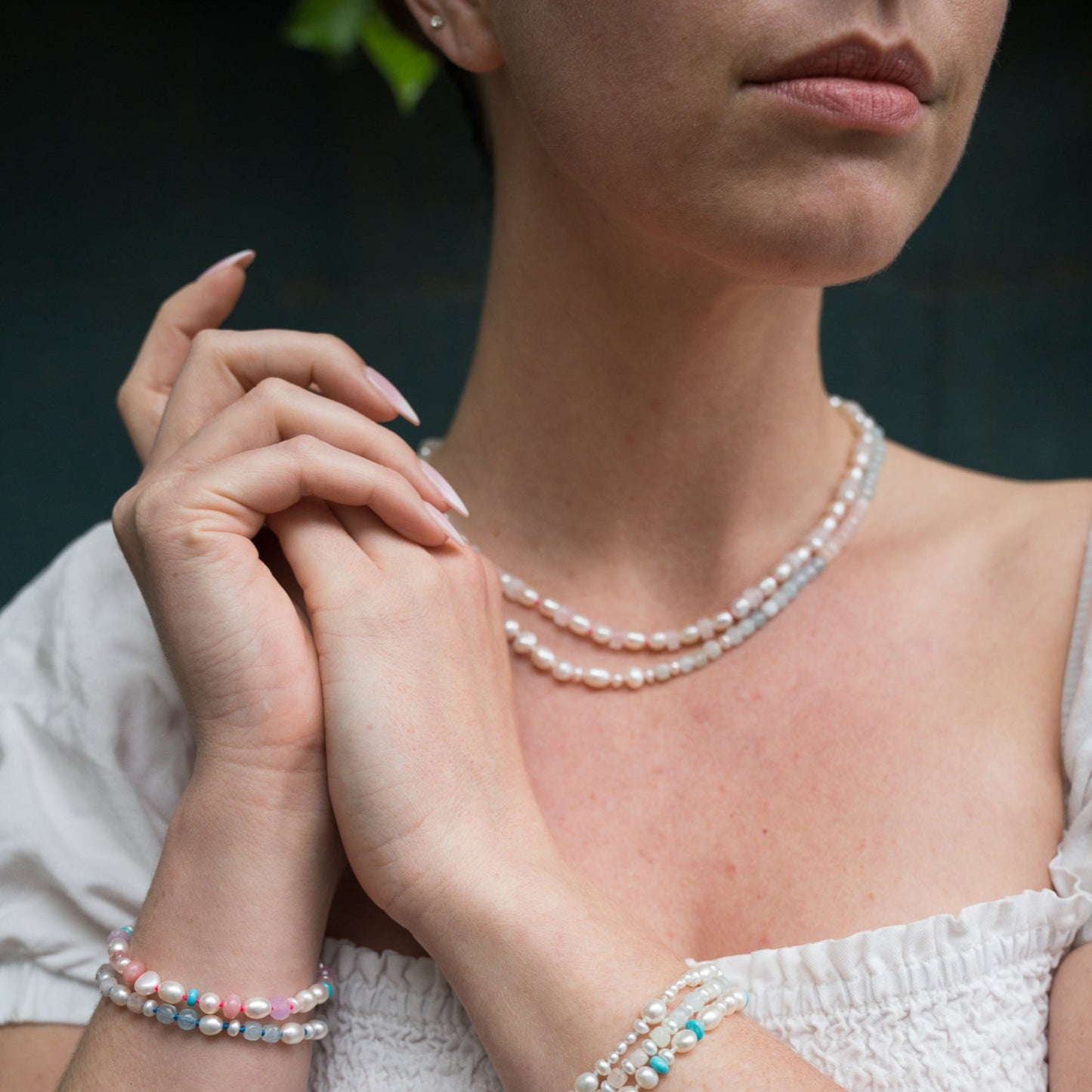 Morganite Cloud Necklace