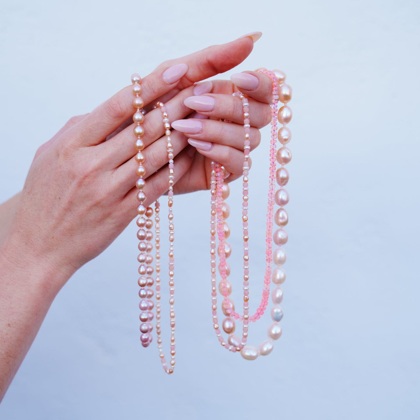 Neon Pink Opal Necklace