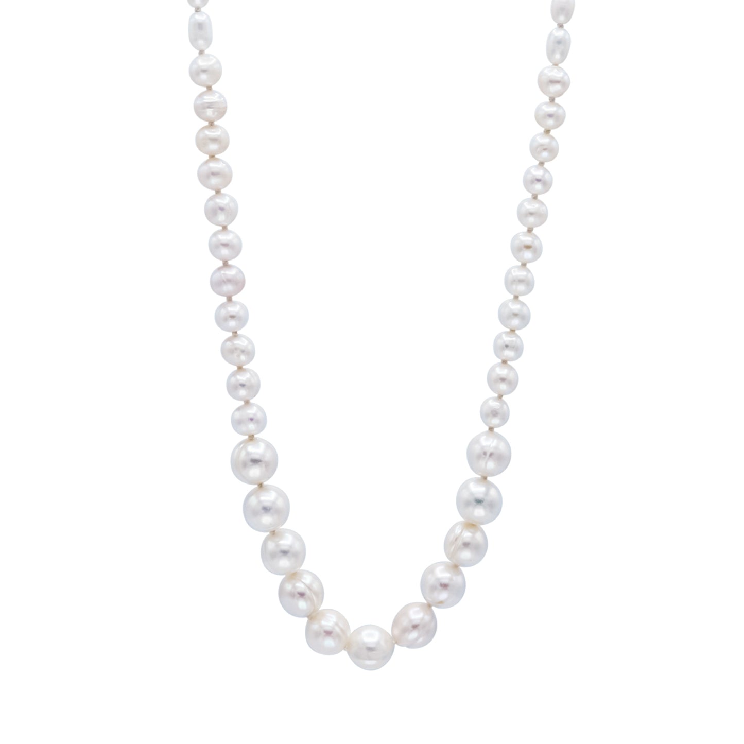 White Graduated Necklace