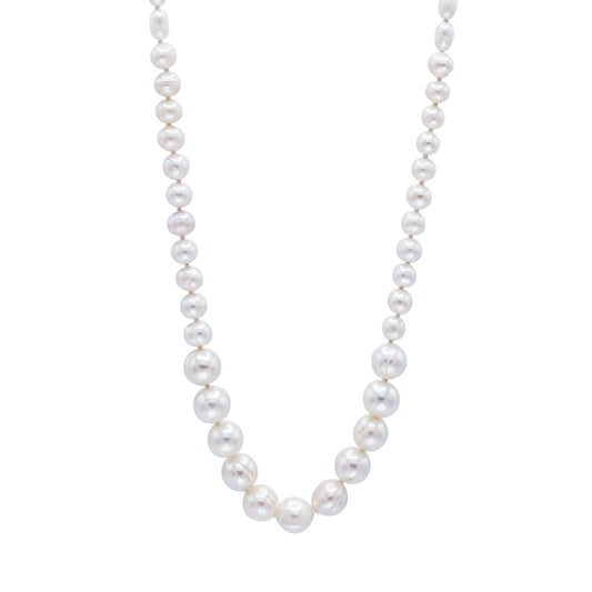 White Graduated Necklace