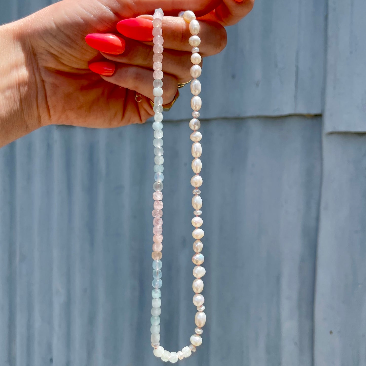 Morganite Cloud Necklace